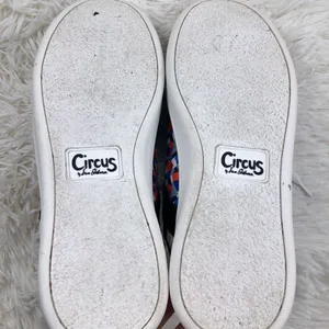 Circus Sam Edelman Murray Red Blue Confetti Black Slingback‎ Sneakers Shoes 7.5 thumbnail 6