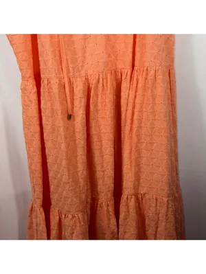Fairhope Coral Eyelet Midi Dress XXL NWT Boho thumbnail 3