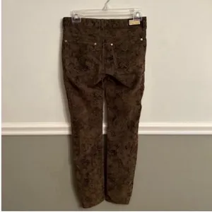 Women’s Zara Brown Black Animal Snake Print Corduroy Pants Jeans Size 2 thumbnail 3