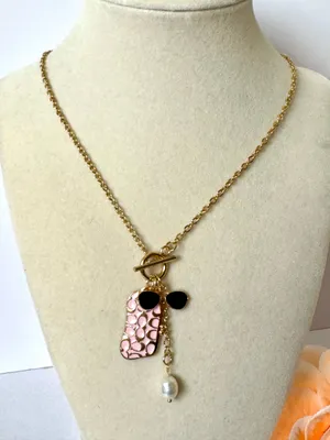 Pink Coach Purse Inspired Necklace (97) thumbnail 2
