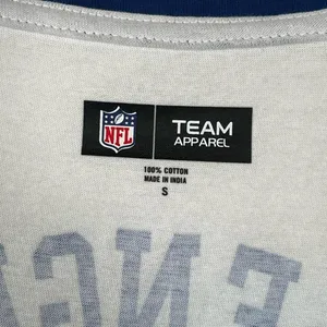 NFL New England Patriots White Blue Lace Up Vneck Tshirt thumbnail 7