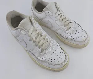 Nike Court Vision Low Sneakers Shoes‎ Triple White CD5434-100 Womens Size 7.5 thumbnail 1