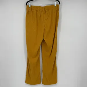 Halara Corduroy Pants Women's M Regular Mustard Yellow High Rise Straight NWT thumbnail 2