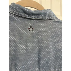 Barbour Sailboat Shirt Tunic Womens Size 8‎ Blue Polka Dot Denim thumbnail 7