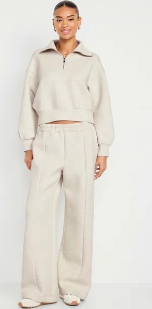 Old Navy High-Waisted Bounce Fleece Wide-Leg Sweatpants thumbnail 1