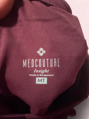 Med Couture Women's Scrub Maroon Track Joggers with Drawstring thumbnail 3