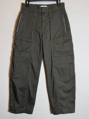 Abercrombie & Fitch Mid-Rise Barrel Utility Pant Women's 27 4 Short Brown NWOT thumbnail 3
