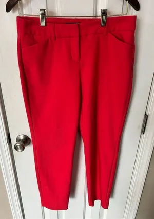Express red pants editors size 2R office wear thumbnail 1