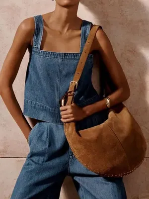 Madewell Essential Curve Shoulder Bag in Aged Cognac thumbnail 1