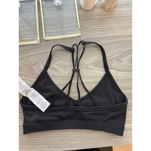 Women's Gymshark Black Sports Bra with White Logo Size S thumbnail 2