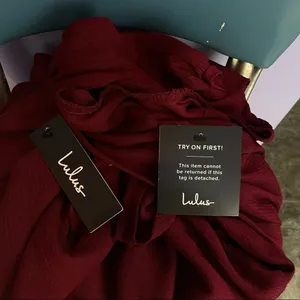 NWT Lulus‎ Heart of Marigold Wrap Maxi Dress in Burgundy Size 1X thumbnail 6