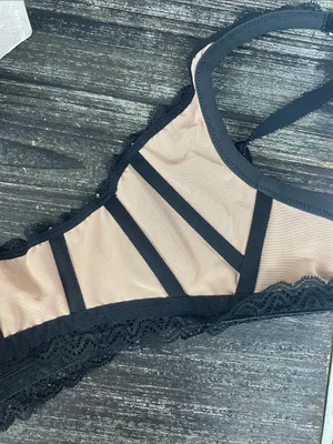 Victoria's Secret Very Sexy Black Lace Balconette Wire Free Bra M thumbnail 4