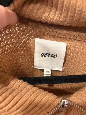 Aerie Half Zip Women’s Knit Pullover Oversized Sweater thumbnail 4