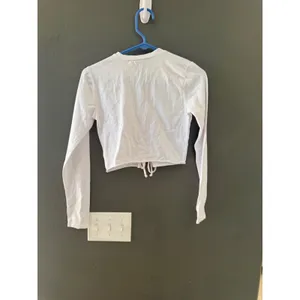 JNK American Speedway Motorcycle Lace Up Crop Top White Long Sleeve S Biker‎ thumbnail 4