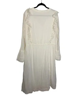 🤍 Free People Making‎ Memories Buttondown Crochet Lace Midi Dress Medium 🤍 thumbnail 5