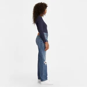 Levi‘s Low Pro Straight Jeans Sz 26 High Rise Distressed Medium Blue‎ Wash thumbnail 2