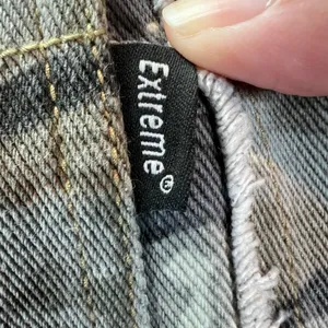 Made Extreme Jungle Camo Cargo Jeans Gray Green Loose Straight Streetwear 33x30" thumbnail 13