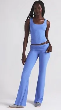 Skims soft lounge foldover pant Color cielo thumbnail 1