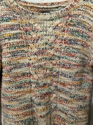 American Eagle Outfitters Multicolor Cable Crewneck Sweater thumbnail 3