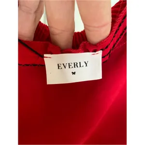 Everly Red Ruffle Mini Dress Flirty Resort Vaca S Parisian Quiet Luxury Coquette thumbnail 4