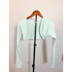 Kimberly C Mint Green Long Sleeve Bolero Shrug Cropped Activewear Top Large thumbnail 6