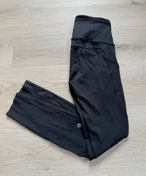Lululemon Fast and Free black reflective running leggings thumbnail 1