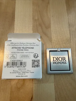 Christian Dior Homme Silver Cell Phone Ring Holder NIB Luxury Designer Tech Accessory thumbnail 2