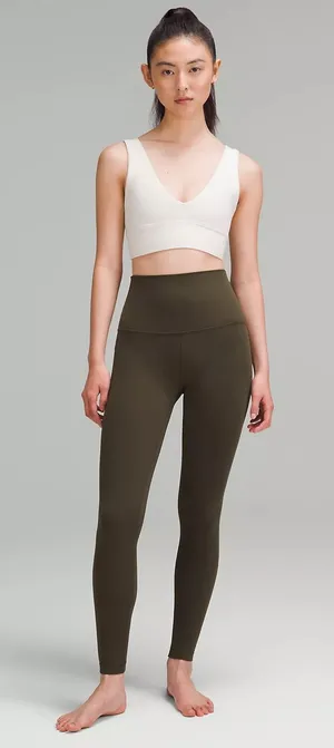 lululemon high rise align leggings 25” in dark olive thumbnail 2