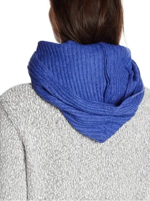 Free People Bottom Line Hooded Boho Preppy Coastal Fisherman Infinity Scarf OS thumbnail 2