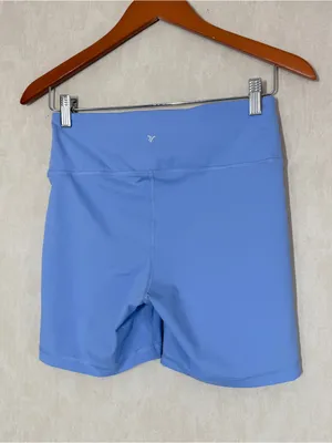 Old Navy Women’s High-Waisted PowerSoft Biker Shorts 6” in Blue Overall M thumbnail 4