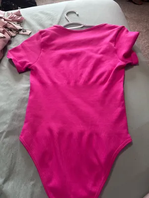 Amazon Bodysuit Pink Ribbed thumbnail 2