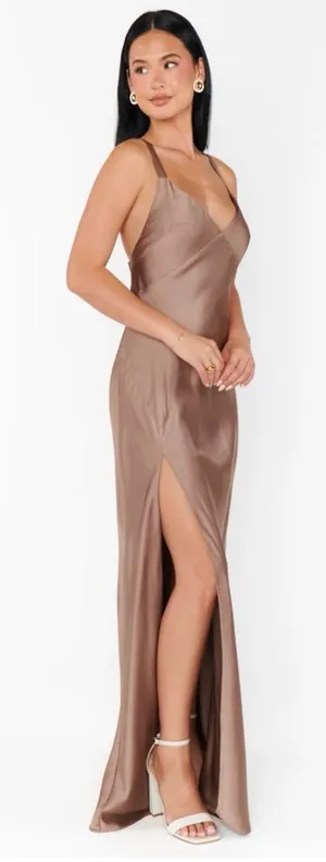 ShowMeYourMumu Anderson Maxi Dress- Dune Luxe Satin thumbnail 1