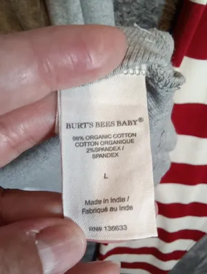 Burts Bees Baby Womens Set Pajamas Organic Cotton Lounge Comfy Size Large thumbnail 7