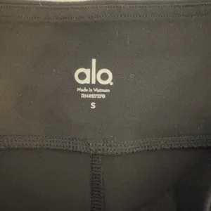 359 | Alo Yoga Goddess Womens Small High Waist‎ Ribbed Leggings Black Blue thumbnail 4
