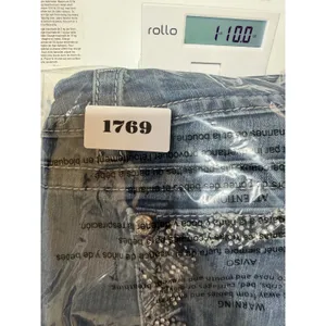 Miss Me Mid-Rise Easy Boot Jeans Size 33 Blue Embellished Denim Y2K Style Cotton thumbnail 8