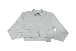 Vuori grey cropped long sleeve  thumbnail 1