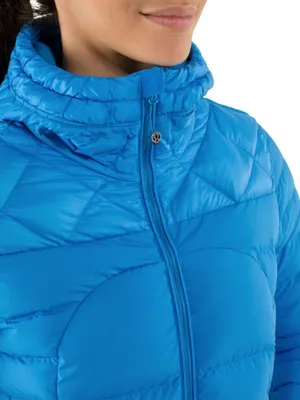 Lululemon Fluffin' Awesome Goose Down Jacket Women's 8* Cornflower Blue Hooded thumbnail 4