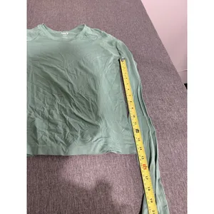 Old Navy Active Women's Teal Seamless Long Sleeve Cropped Athletic Top Sz L thumbnail 4