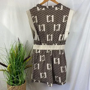 Sollinarry Women's Brown & Tan Print Short Sleeve Romper Shorts S NEW thumbnail 3