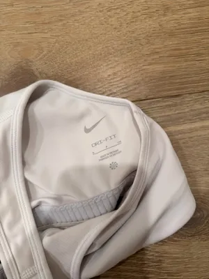 Nike White Sports Bra Dri-Fit thumbnail 3