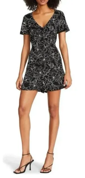 Steve Madden NWOT Elegant Black Floral Dress‎ new without tag thumbnail 1
