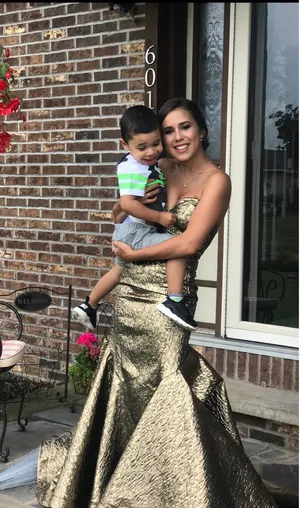 Gold and black ball gown Size 0 thumbnail 2