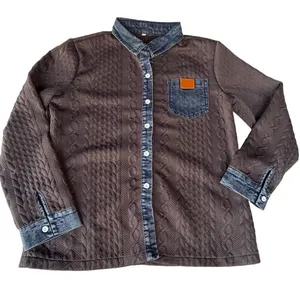 Women’s Quilted and Denim Long Sleeve Shirt Size L #260212 thumbnail 1