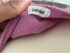 Garage Pink Ribbed Cropped Beverly Hills Tank Top Size M thumbnail 2