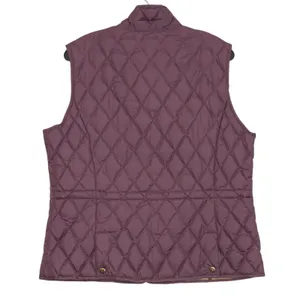 Eddie Bauer Goose Down Quilted Puffer Vest Purple XL Outdoor Preppy Equestrian thumbnail 3