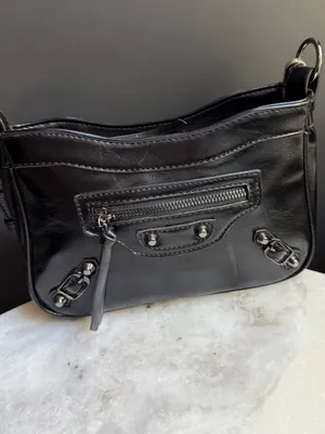 Pretty Simple Black Studded Crossbody Shoulder Bag (EUC) thumbnail 2