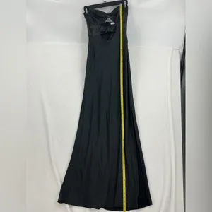 Princess Polly Black Strapless Satin Cutout Gown 661 thumbnail 5