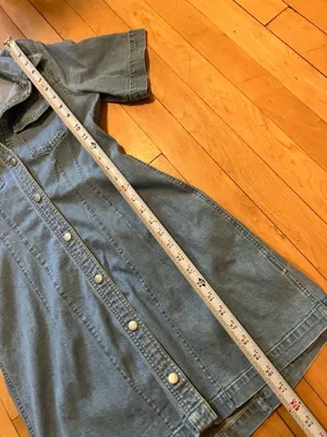 Madewell Chambray Denim Snap Front Dress Size 2 thumbnail 7