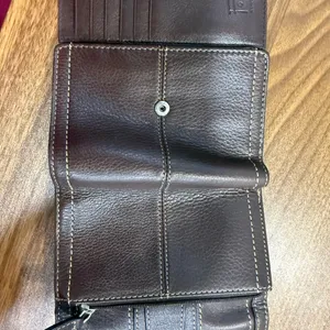 VTG Fossil Brown Buckle Leather Wallet with Stitching thumbnail 9