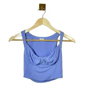 Aritzia Wilfred Gretel Bustier Crop Top Lavender Relux Jersey XS thumbnail 5